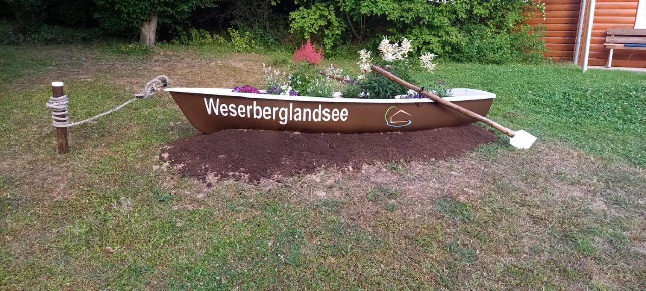 Ferienhaus Am Weserberglandsee Lauenforde Buitenkant foto